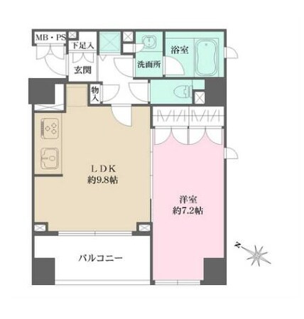 渋谷駅 徒歩12分 10階の物件間取画像